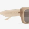 Yani Matte Transparent Tan Rectangular Sunglasses