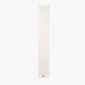 Yukiko Cable Latte Cable Knit Scarf with Leather Logo Tag