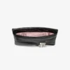 Zandra Black Vintage Metallic Leather Clutch Bag