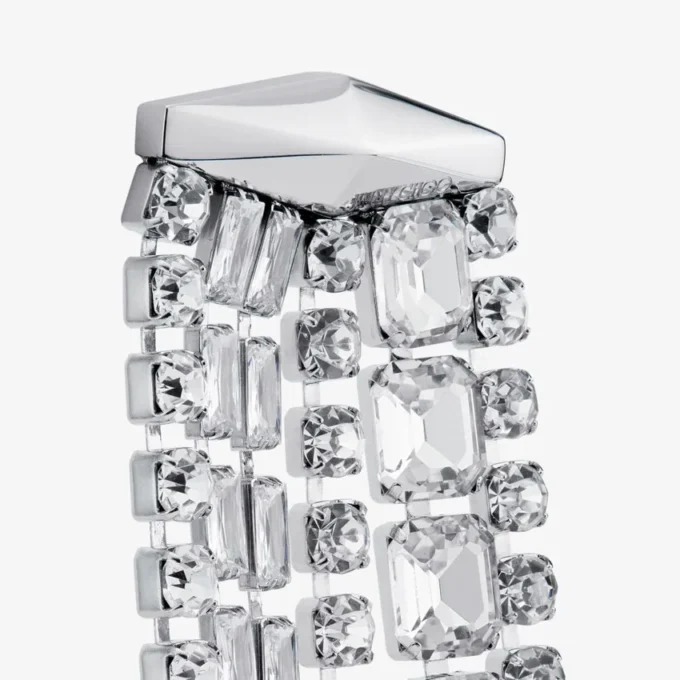Zandra Earrings Silver-Finish Crystal Earrings