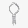 Zandra Necklace Silver-Finish Crystal Necklace